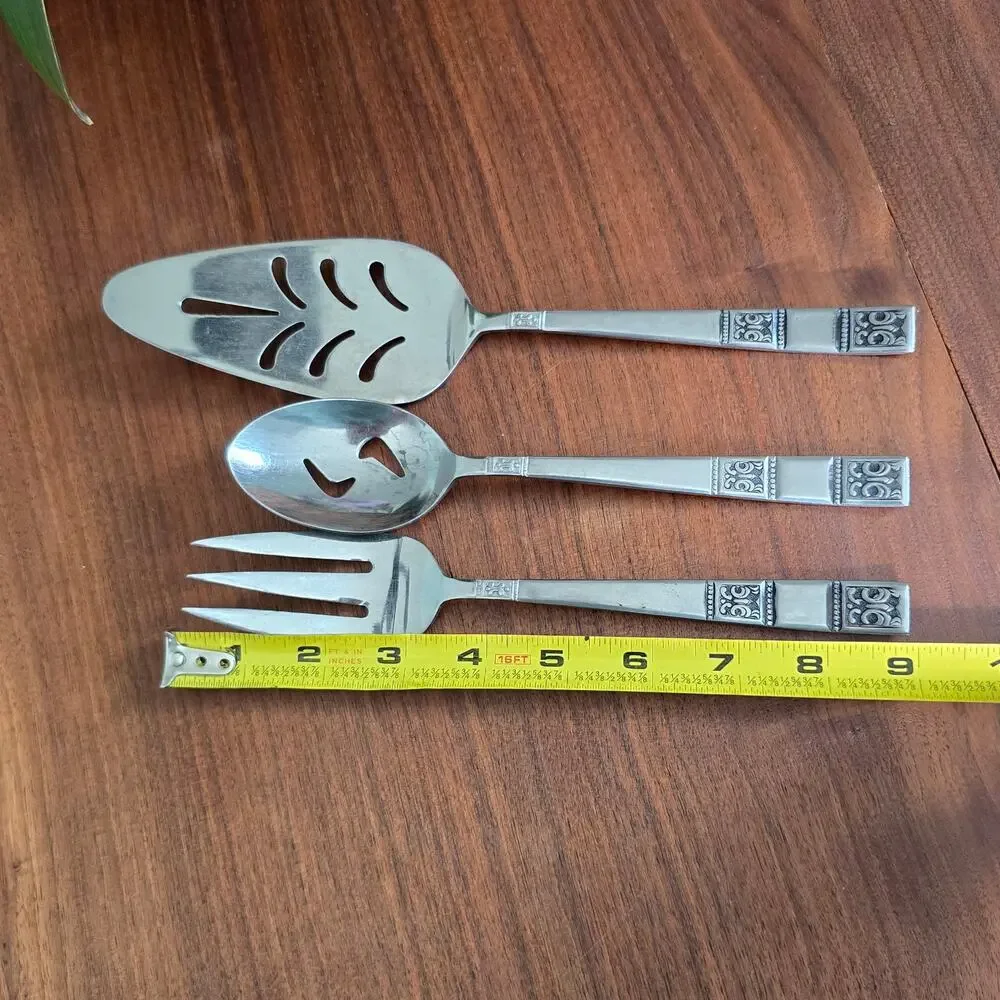 Vintage Towle SCC Supreme Cutlery Japan Stainless Steel Serveware 3 Piece MCM